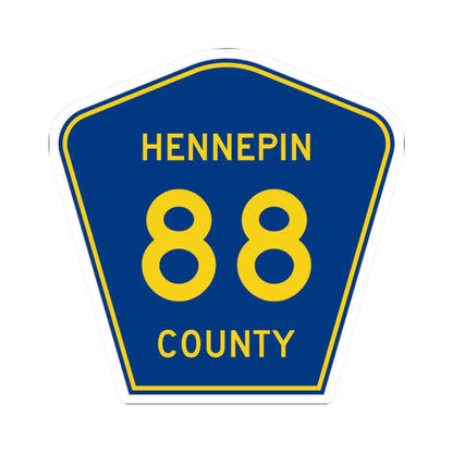 Hennepin County 88 (Minnesota) (Road Sign) STICKER Vinyl Kiss-Cut Decal 2 Inch White - The Sticker Space
