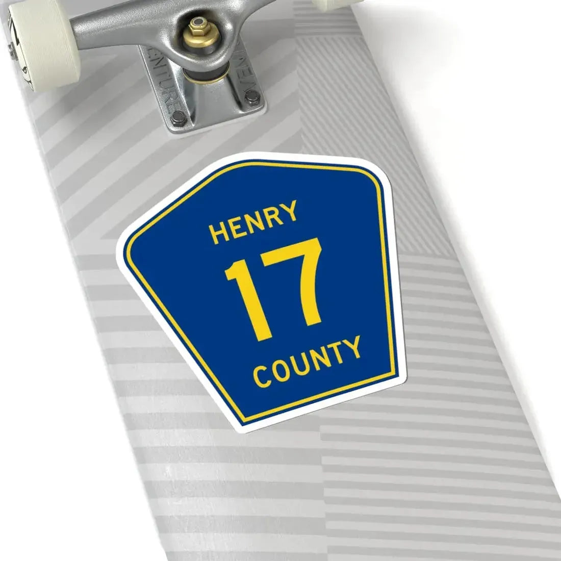 Henry County 17 (Illinois) (Road Sign) STICKER Vinyl Kiss-Cut Decal - The Sticker Space