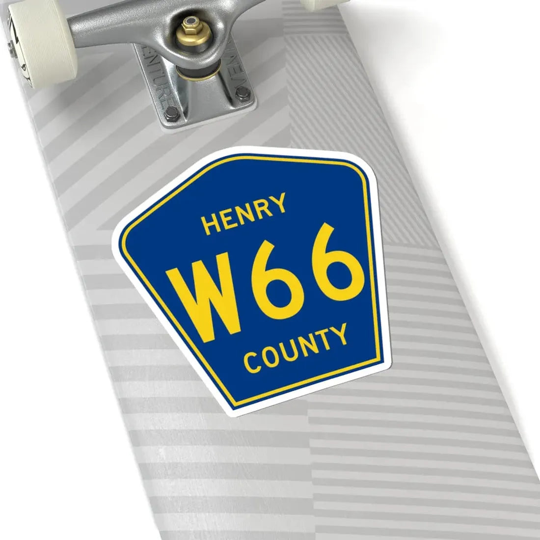 Henry County Route W66 IA (Iowa) (Road Sign) STICKER Vinyl Kiss-Cut Decal - The Sticker Space