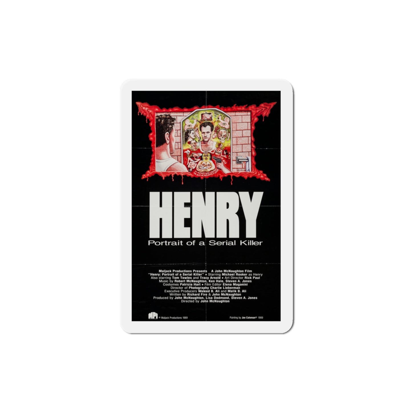 Henry Portrait of a Serial Killer 1986 Movie Poster Die-Cut Magnet-3" x 3"-The Sticker Space