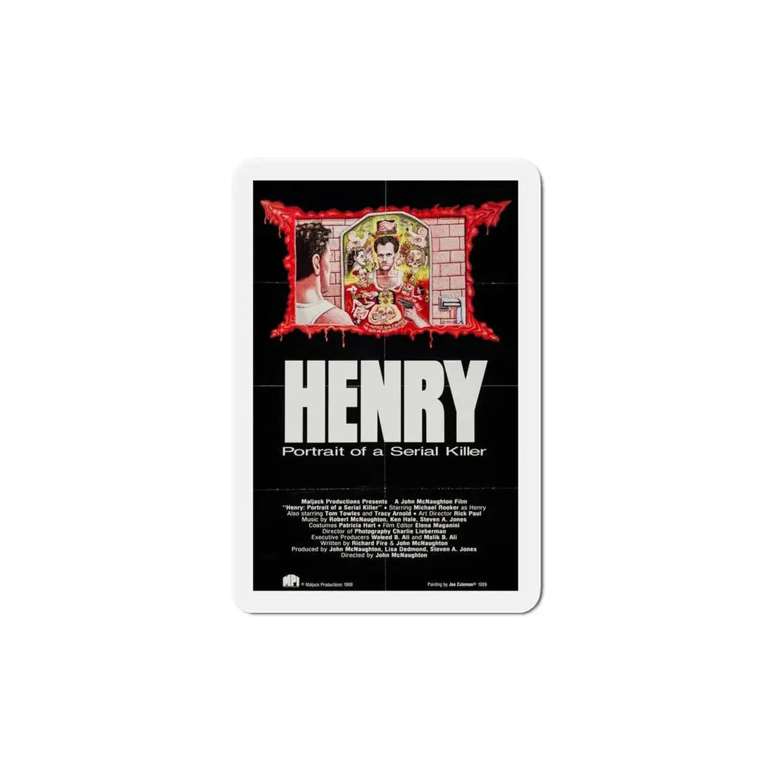 Henry Portrait of a Serial Killer 1986 Movie Poster Refrigerator Magnet 6 Inch - The Sticker Space