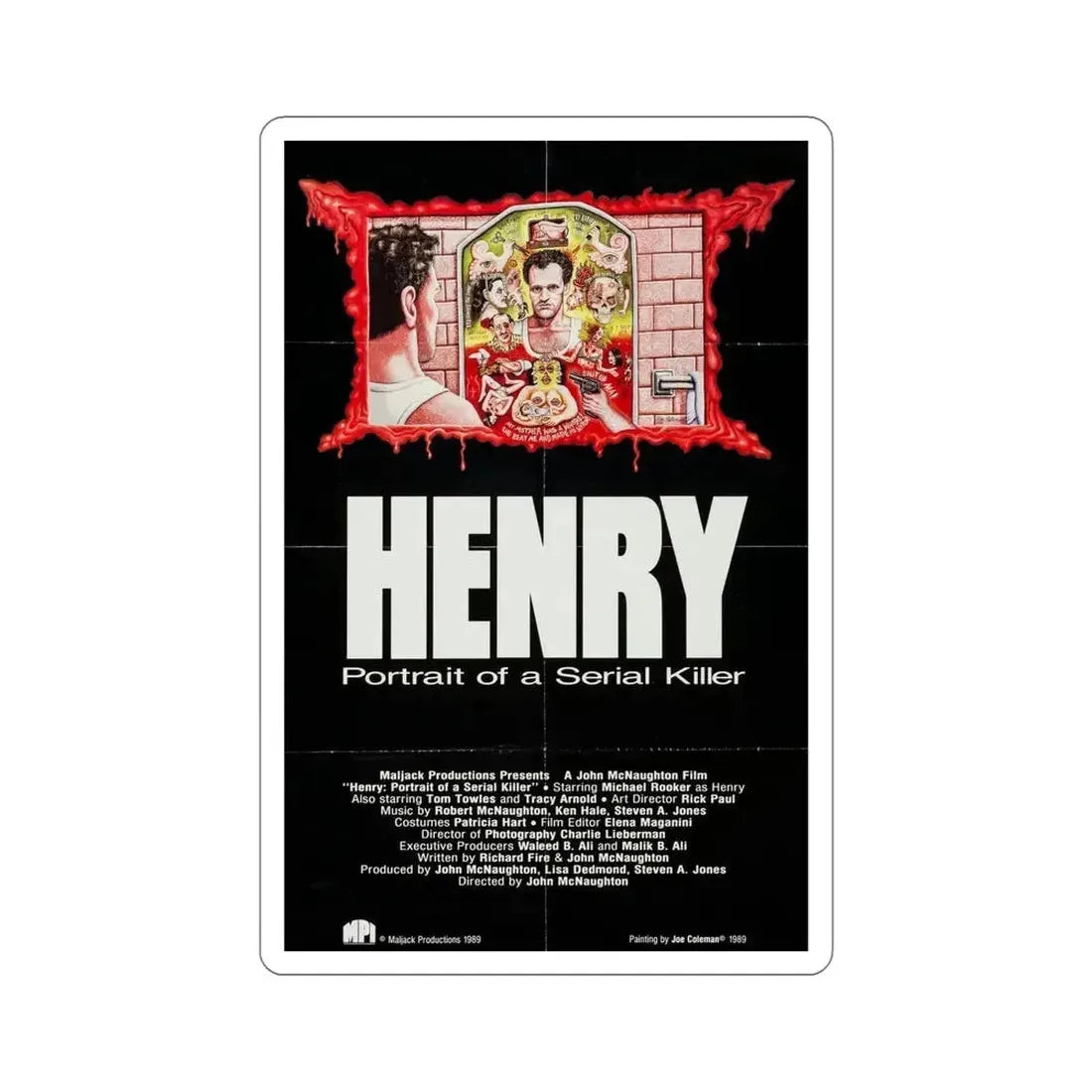 Henry Portrait of a Serial Killer 1986 Movie Poster STICKER Vinyl Die-Cut Decal - The Sticker Space