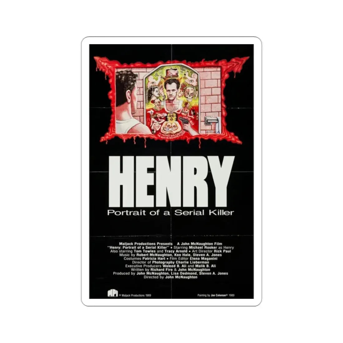 Henry Portrait of a Serial Killer 1986 Movie Poster STICKER Vinyl Die-Cut Decal - The Sticker Space