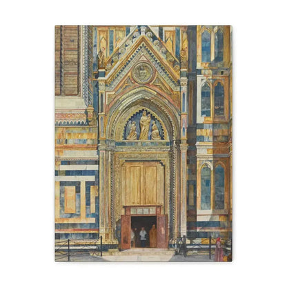 Henry Roderick Newman (1833-1918) Porta Dei Canonici, Duomo, Florence 1879 - Canvas Wall Art 12″ x 16″ 1.25" - The Sticker Space
