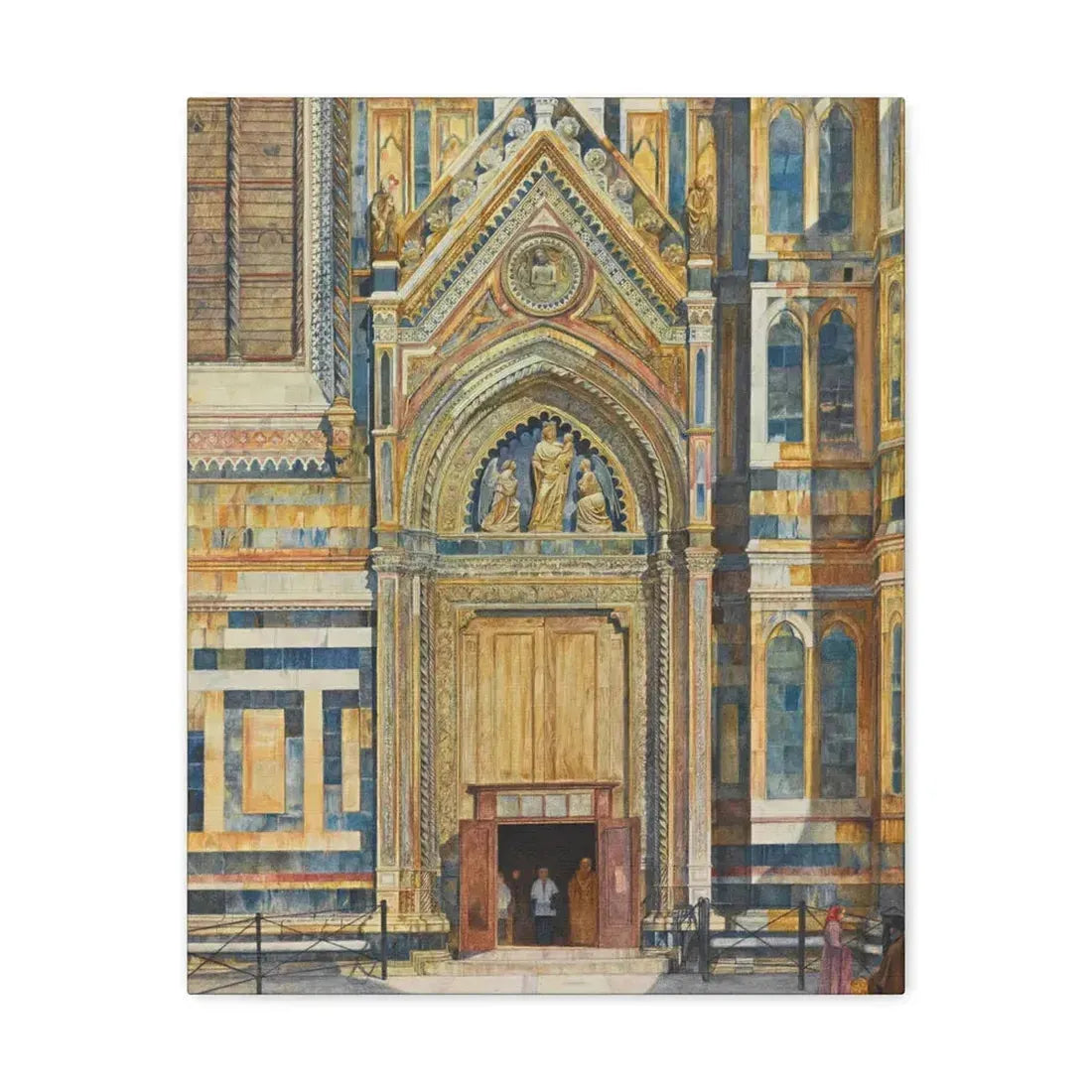 Henry Roderick Newman (1833-1918) Porta Dei Canonici, Duomo, Florence 1879 - Canvas Wall Art 16″ x 20″ 1.25" - The Sticker Space