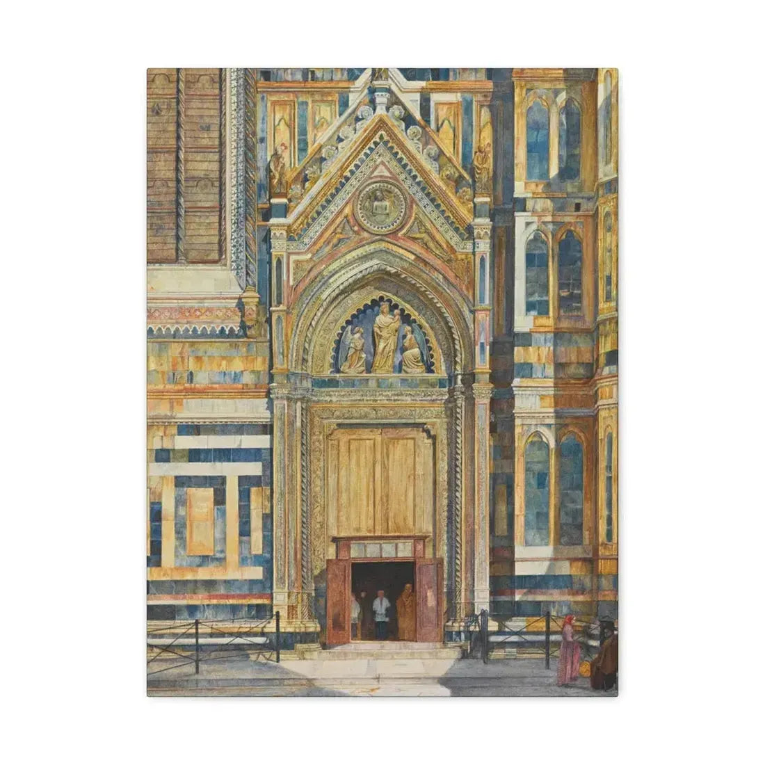 Henry Roderick Newman (1833-1918) Porta Dei Canonici, Duomo, Florence 1879 - Canvas Wall Art 18″ x 24″ 1.25" - The Sticker Space