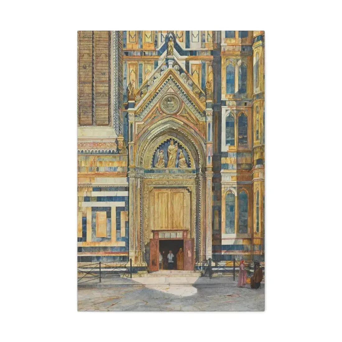 Henry Roderick Newman (1833-1918) Porta Dei Canonici, Duomo, Florence 1879 - Canvas Wall Art - The Sticker Space