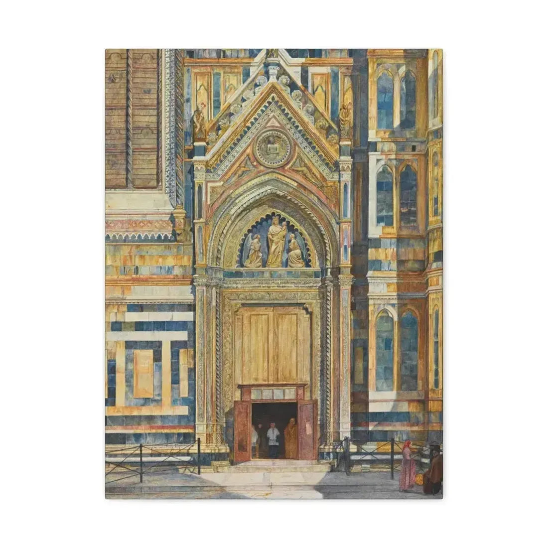 Henry Roderick Newman (1833-1918) Porta Dei Canonici, Duomo, Florence 1879 - Canvas Wall Art - The Sticker Space