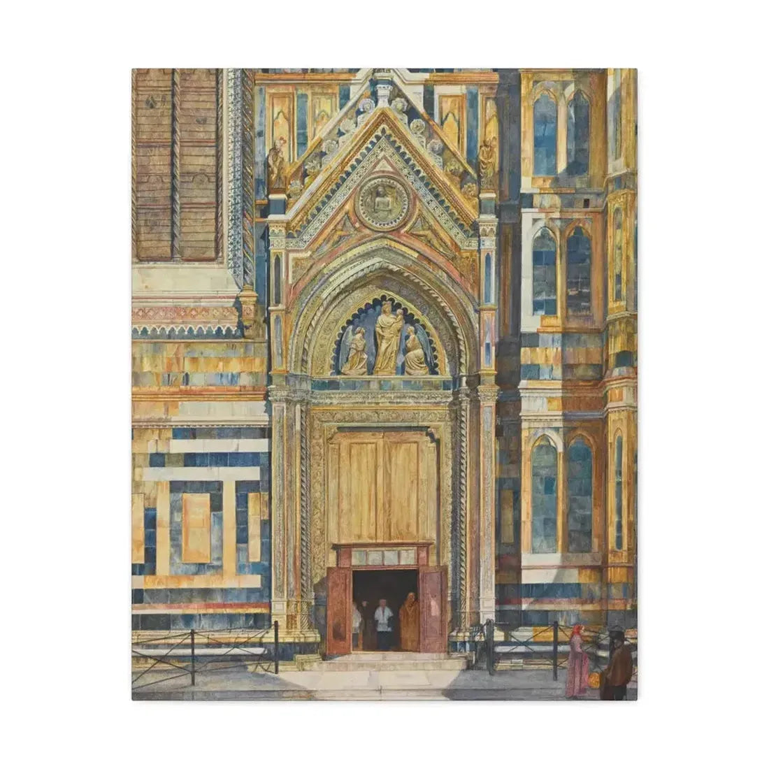Henry Roderick Newman (1833-1918) Porta Dei Canonici, Duomo, Florence 1879 - Canvas Wall Art - The Sticker Space