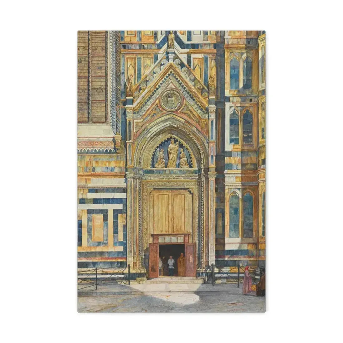 Henry Roderick Newman (1833-1918) Porta Dei Canonici, Duomo, Florence 1879 - Canvas Wall Art - The Sticker Space