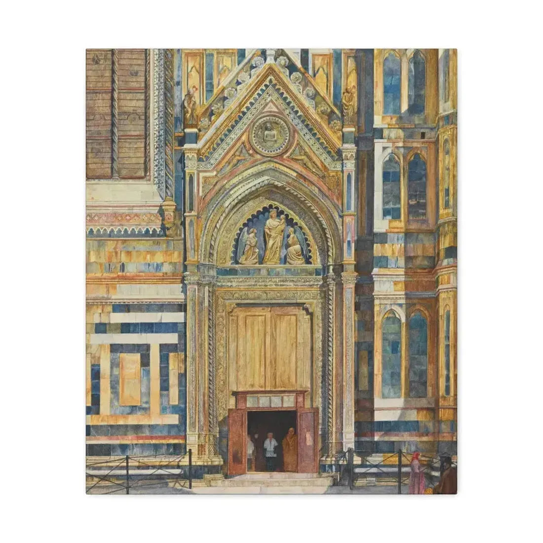 Henry Roderick Newman (1833-1918) Porta Dei Canonici, Duomo, Florence 1879 - Canvas Wall Art - The Sticker Space