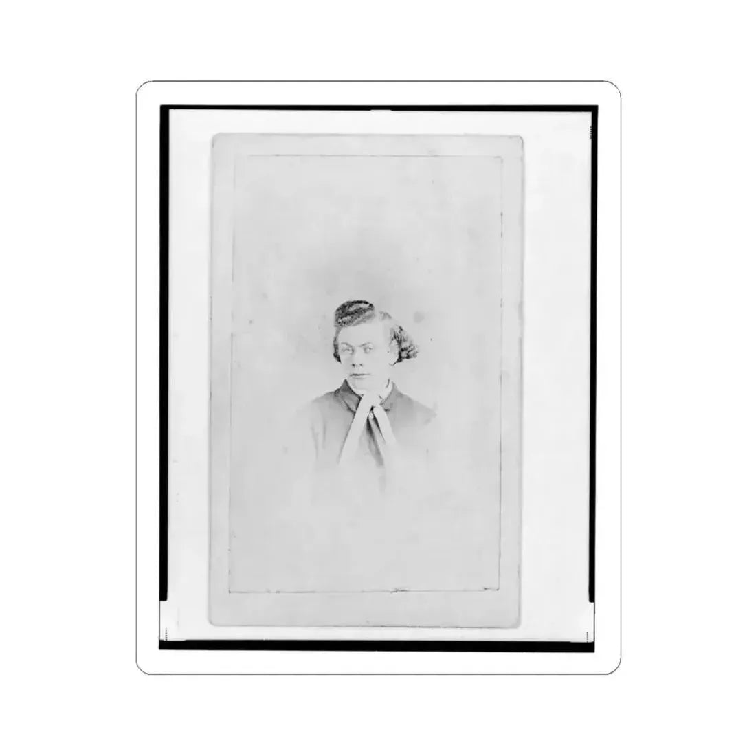 Henry Stein, Head-and-Shoulders Portrait, Facing Front (U.S. Civil War) STICKER Vinyl Kiss-Cut Decal 4 Inch White - The Sticker Space