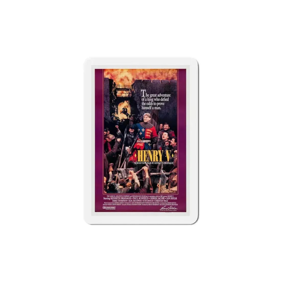 Henry V 1989 Movie Poster Refrigerator Magnet 5 Inch - The Sticker Space