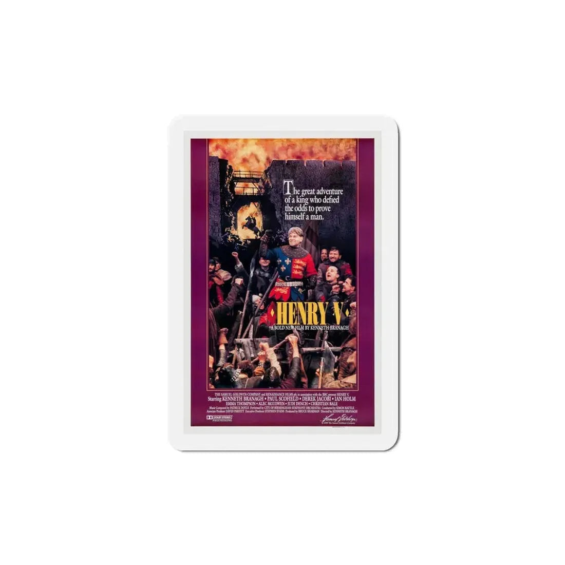 Henry V 1989 Movie Poster Refrigerator Magnet 5 Inch - The Sticker Space