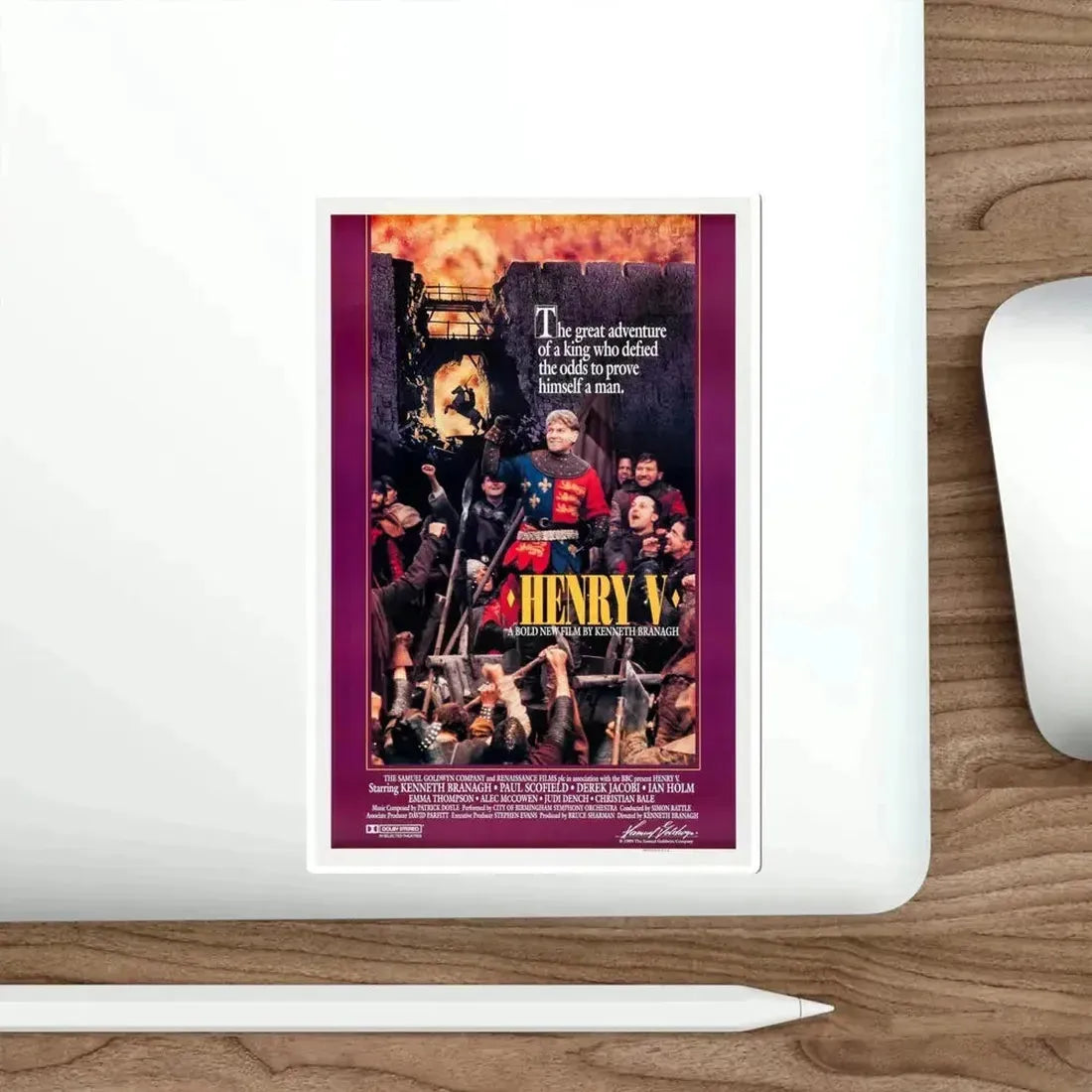 Henry V 1989 Movie Poster STICKER Vinyl Die-Cut Decal - The Sticker Space