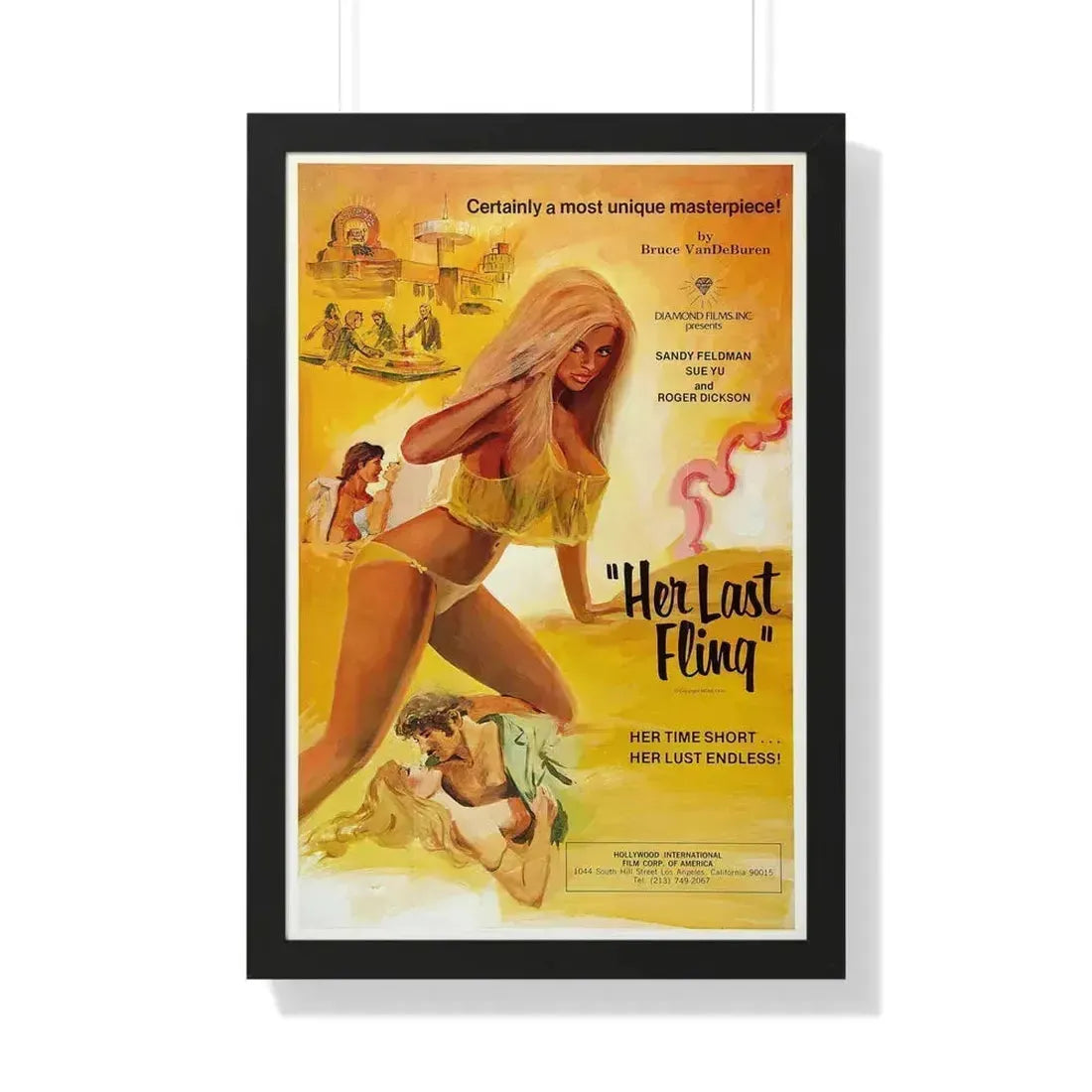 HER LAST FLING 1976 - Framed Movie Poster 20" x 30" Black - The Sticker Space