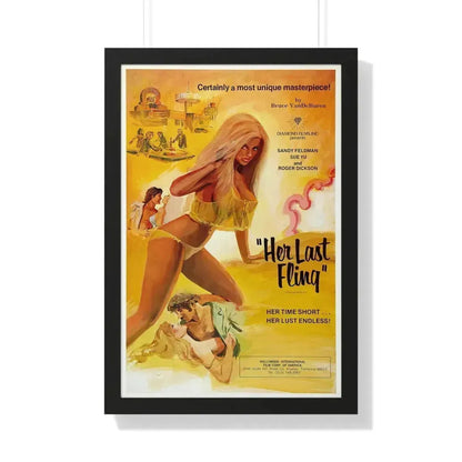 HER LAST FLING 1976 - Framed Movie Poster 20" x 30" Black - The Sticker Space