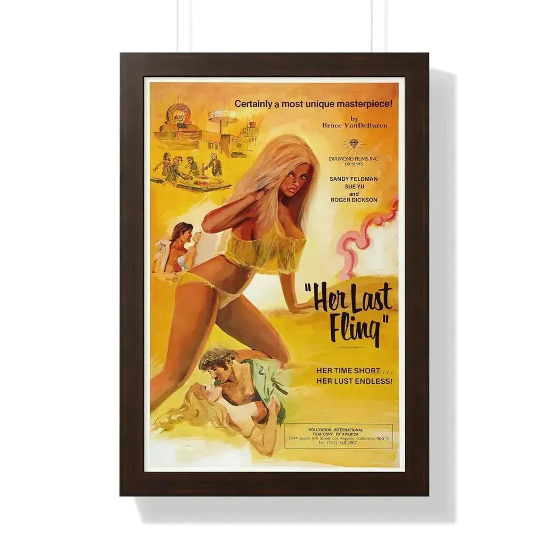 HER LAST FLING 1976 - Framed Movie Poster - The Sticker Space