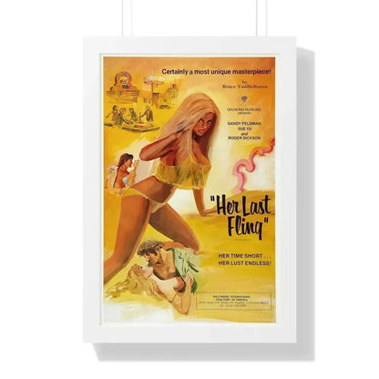 HER LAST FLING 1976 - Framed Movie Poster - The Sticker Space