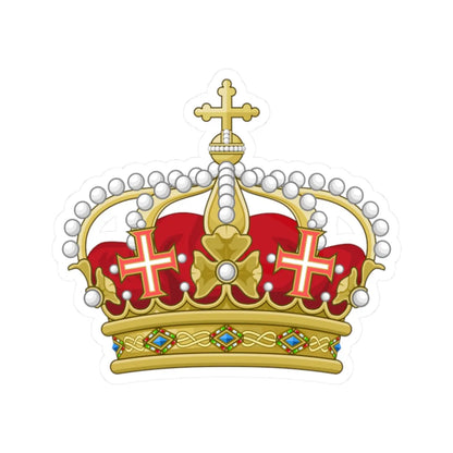 Heraldic Royal Crown of Italy (Italy) (Coat of Arms) STICKER Vinyl Kiss-Cut Decal 2 Inch White - The Sticker Space