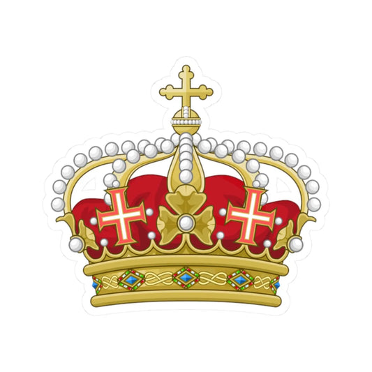 Heraldic Royal Crown of Italy (Italy) (Coat of Arms) STICKER Vinyl Kiss-Cut Decal 2 Inch White - The Sticker Space