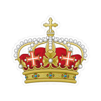 Heraldic Royal Crown of Italy (Italy) (Coat of Arms) STICKER Vinyl Kiss-Cut Decal 3 Inch White - The Sticker Space