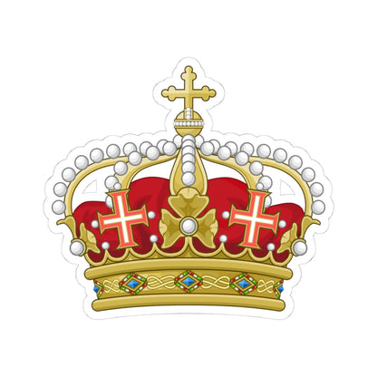 Heraldic Royal Crown of Italy (Italy) (Coat of Arms) STICKER Vinyl Kiss-Cut Decal 4 Inch White - The Sticker Space
