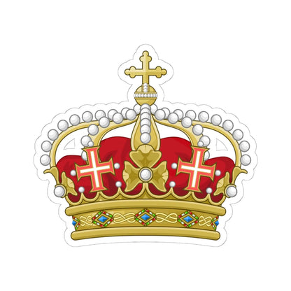Heraldic Royal Crown of Italy (Italy) (Coat of Arms) STICKER Vinyl Kiss-Cut Decal 6 Inch White - The Sticker Space
