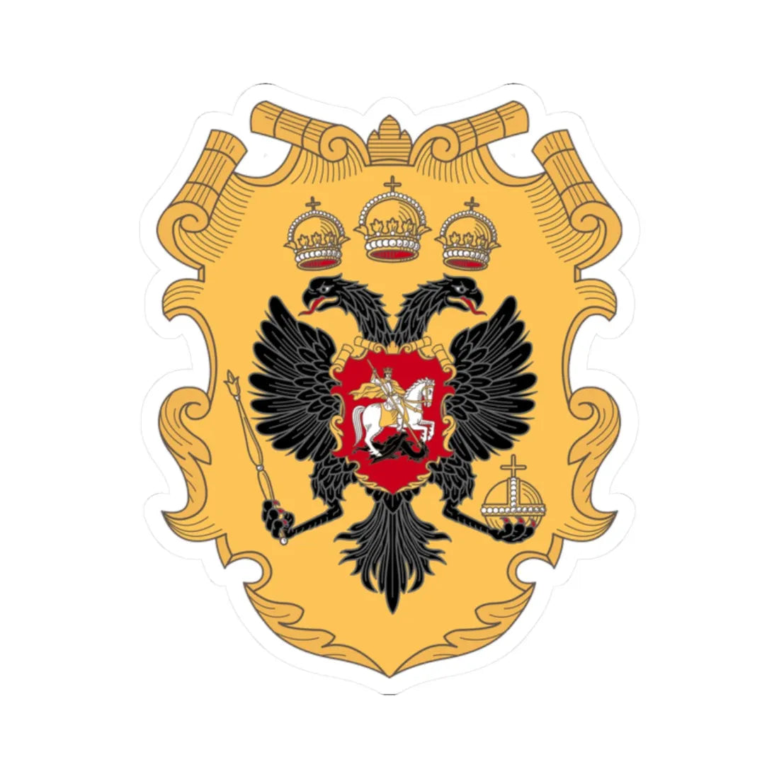 Herb Moskovia-2 Alex K (Russia) (Coat of Arms) STICKER Vinyl Kiss-Cut Decal - The Sticker Space