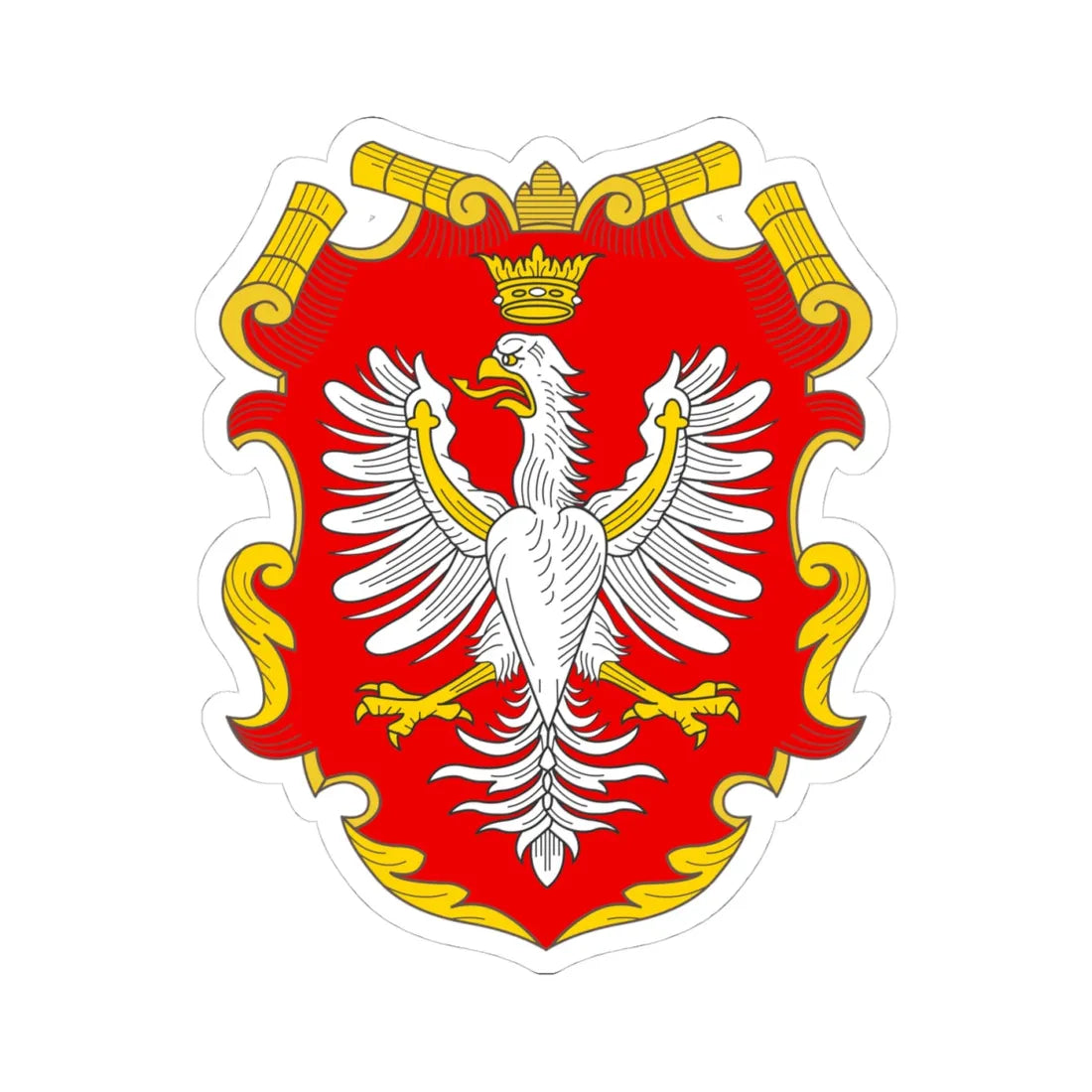 Herb Polska Alex K (Lithuania) (Coat of Arms) STICKER Vinyl Kiss-Cut Decal 4 Inch White - The Sticker Space