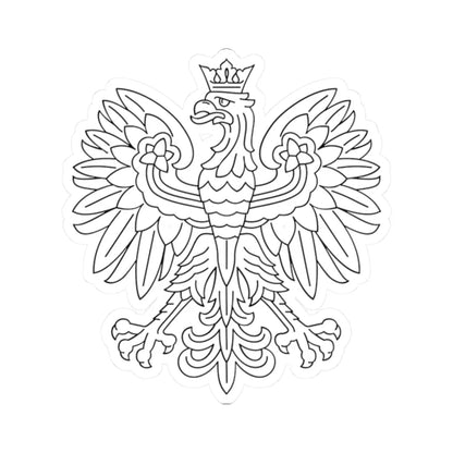 Herb Polski liniowy (Poland) (Coat of Arms) STICKER Vinyl Kiss-Cut Decal 2 Inch White - The Sticker Space