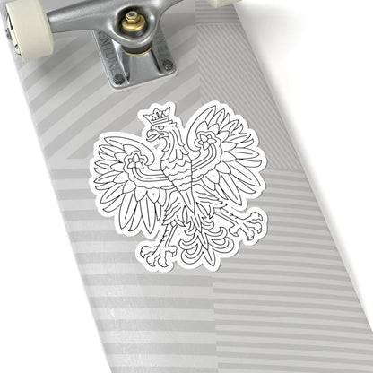 Herb Polski liniowy (Poland) (Coat of Arms) STICKER Vinyl Kiss-Cut Decal - The Sticker Space