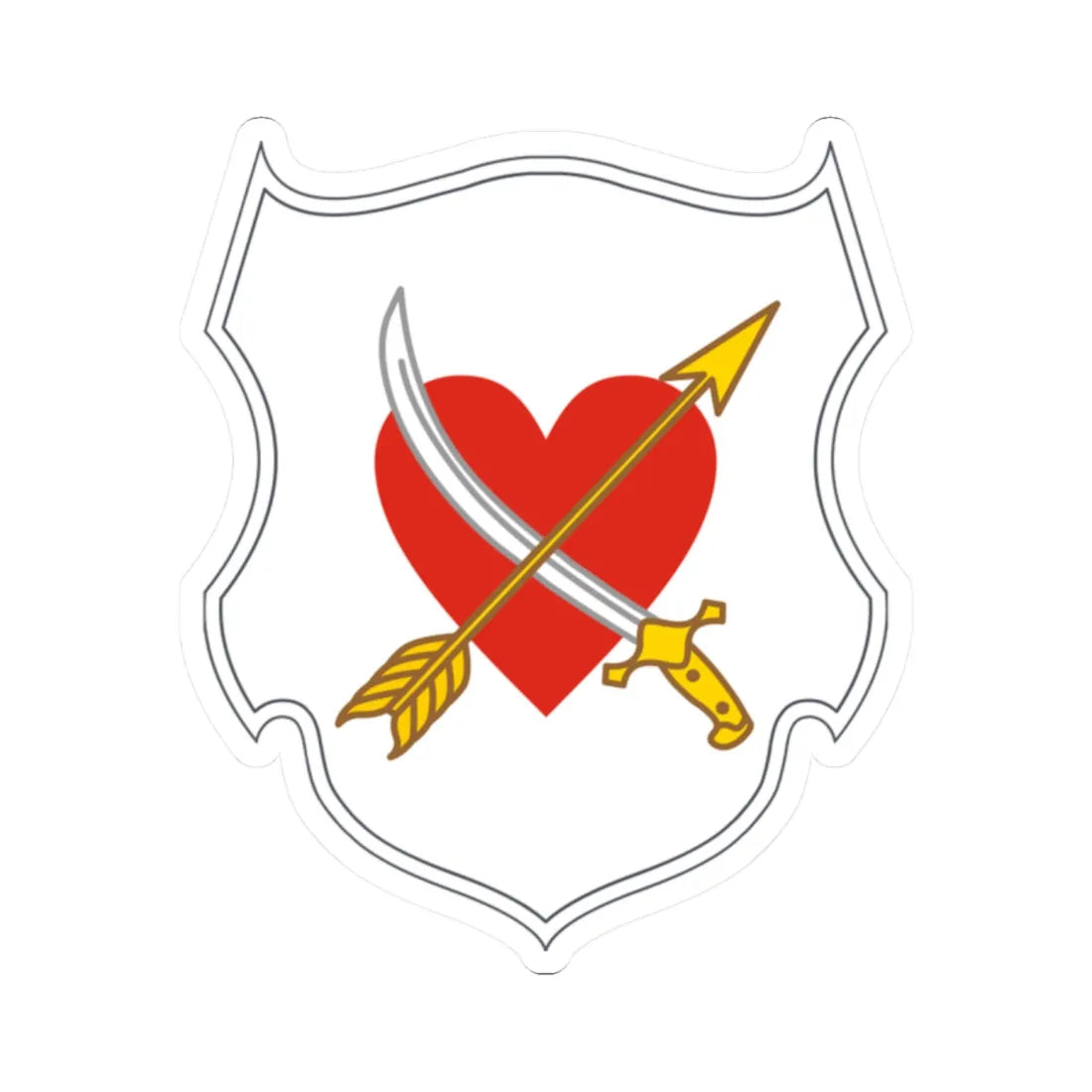 Herb Sydora Bilogo (Ukraine) (Coat of Arms) STICKER Vinyl Kiss-Cut Decal 2 Inch White - The Sticker Space