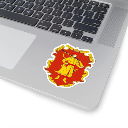 Herb Viyska Zaporozkoho red version (Ukraine) (Coat of Arms) STICKER Vinyl Kiss-Cut Decal - The Sticker Space