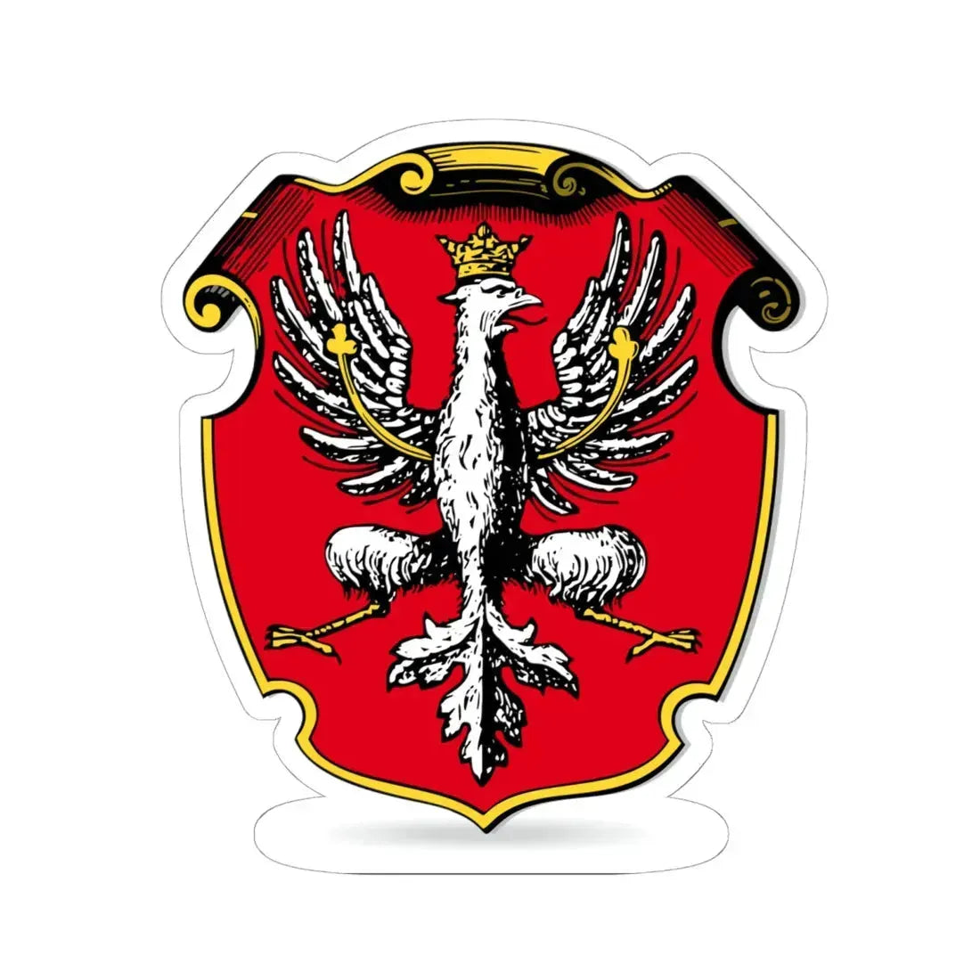 Herbarz Kaspra Niesieckiego Краковское (Lithuania) (Coat of Arms) STICKER Vinyl Kiss-Cut Decal 6 Inch White - The Sticker Space