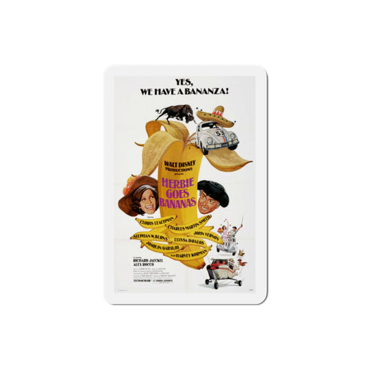 Herbie Goes Bananas 1980 Movie Poster Die-Cut Magnet-2" x 2"-The Sticker Space