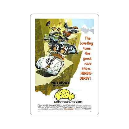 Herbie Goes to Monte Carlo 1977 Movie Poster STICKER Vinyl Die-Cut Decal - The Sticker Space