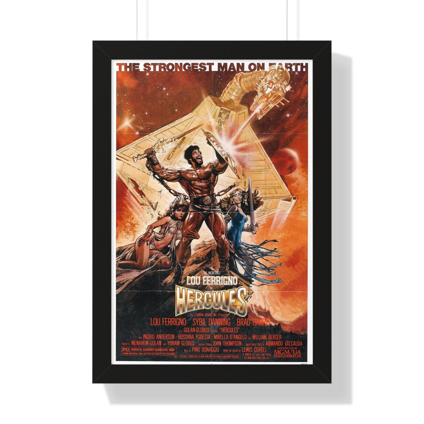 HERCULES 1983 - Framed Movie Poster-16″ x 24″-The Sticker Space