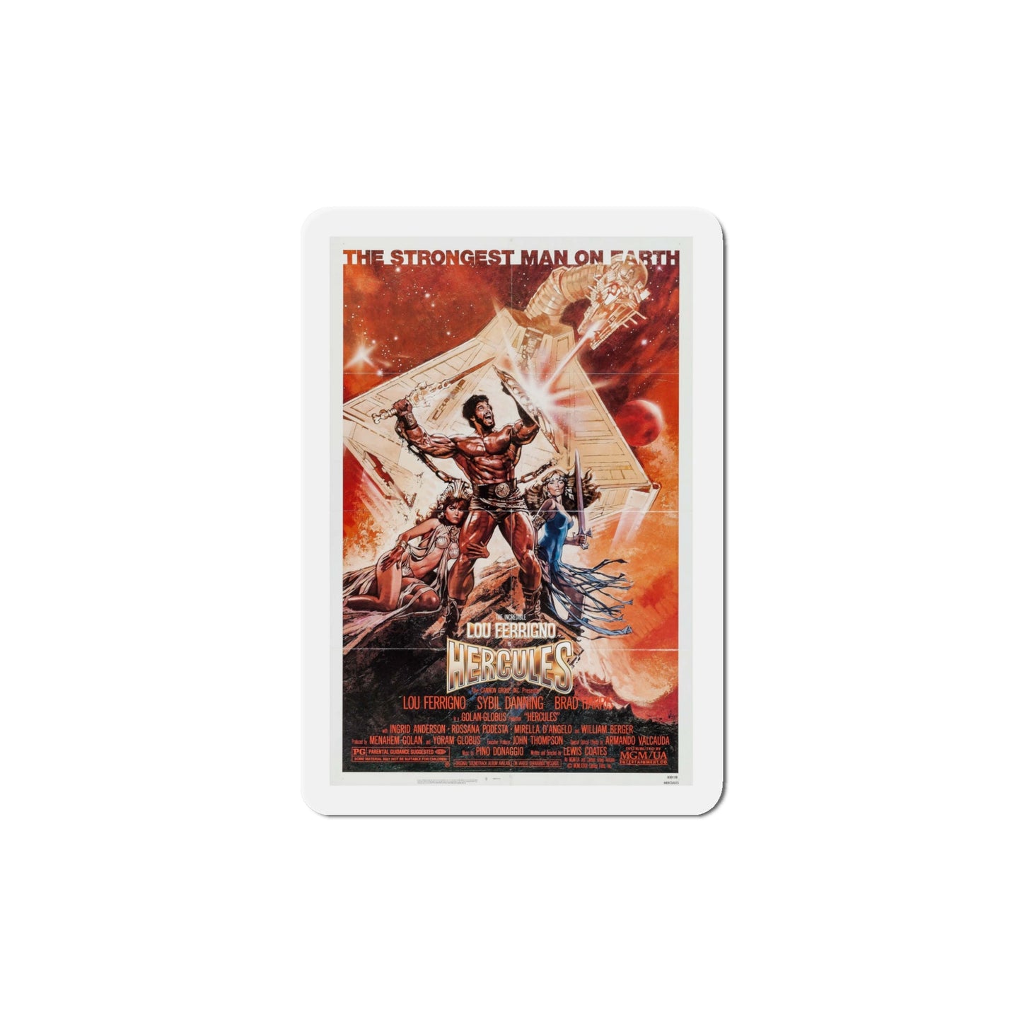 Hercules 1983 Movie Poster Die-Cut Magnet-5" x 5"-The Sticker Space