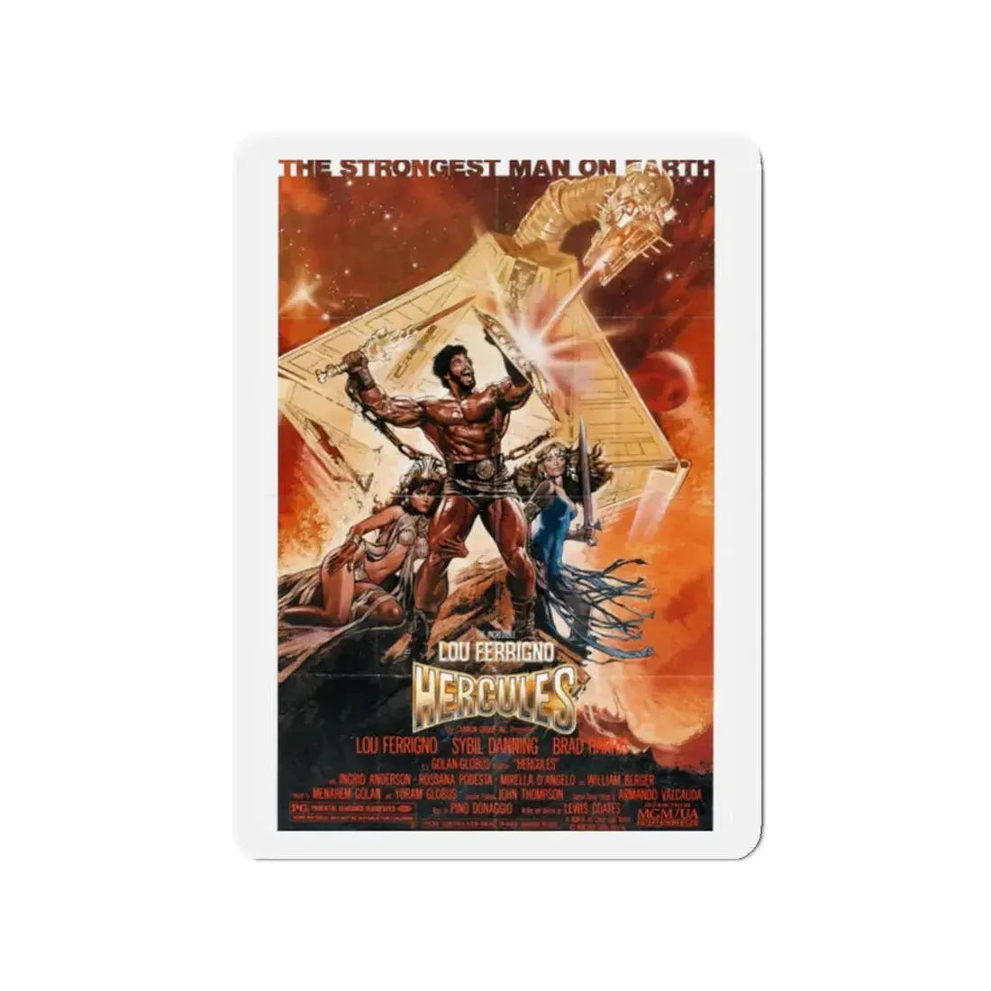 HERCULES 1983 Movie Poster - Refrigerator Magnet 2 Inch - The Sticker Space