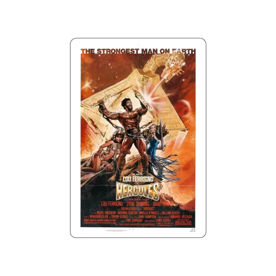 HERCULES 1983 Movie Poster STICKER Vinyl Die-Cut Decal 6 Inch - The Sticker Space