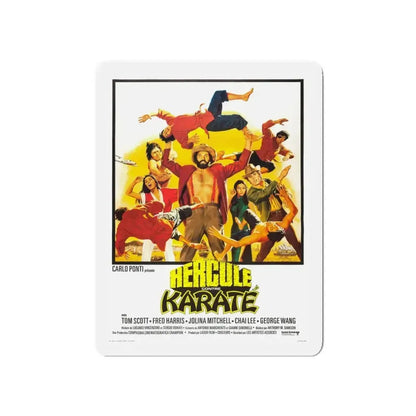 HERCULES AGAINST KARATE 1973 Movie Poster - Refrigerator Magnet - The Sticker Space