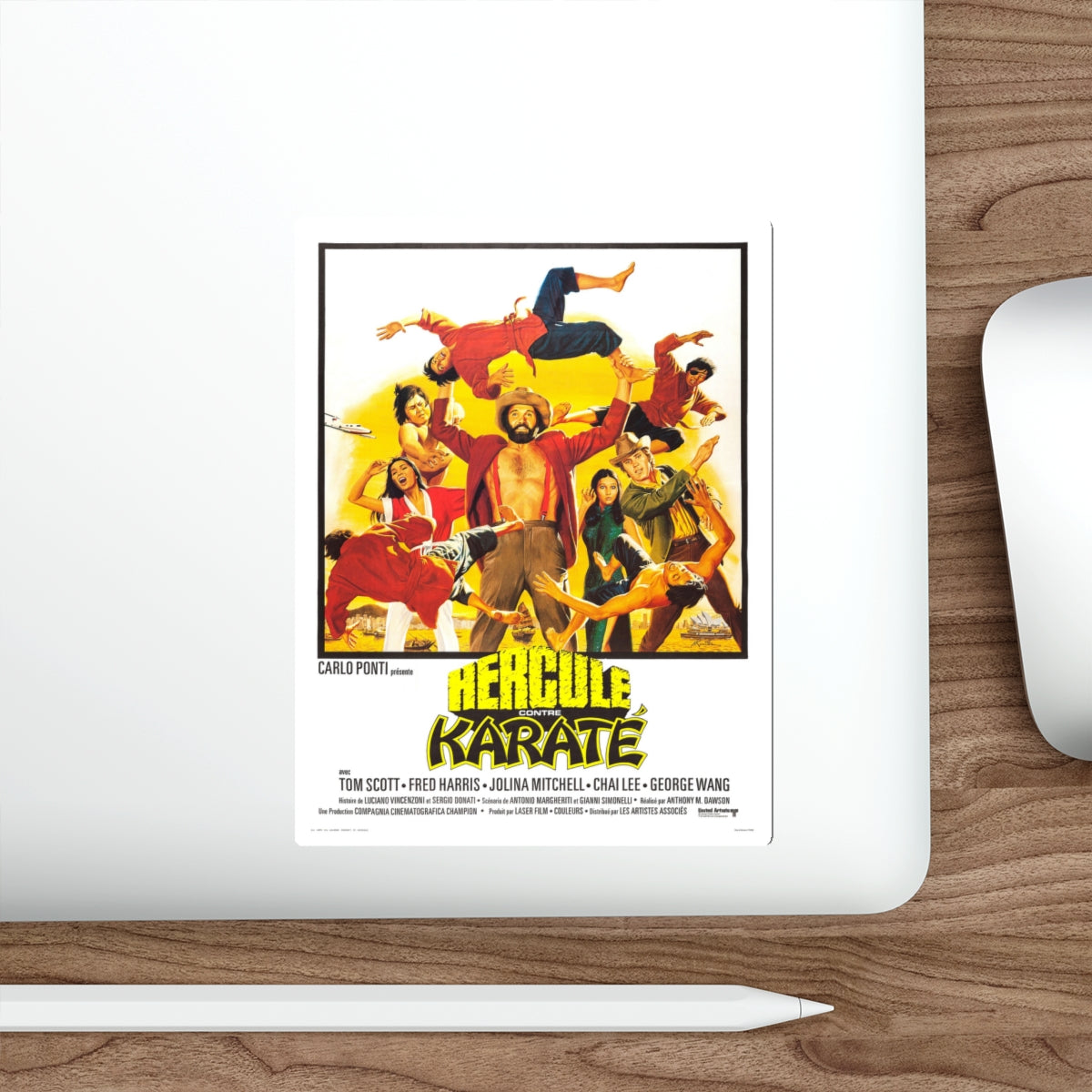 HERCULES AGAINST KARATE 1973 Movie Poster STICKER Vinyl Die-Cut Decal-The Sticker Space