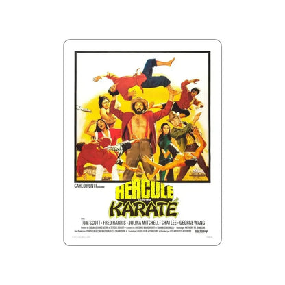 HERCULES AGAINST KARATE 1973 Movie Poster STICKER Vinyl Die-Cut Decal - The Sticker Space