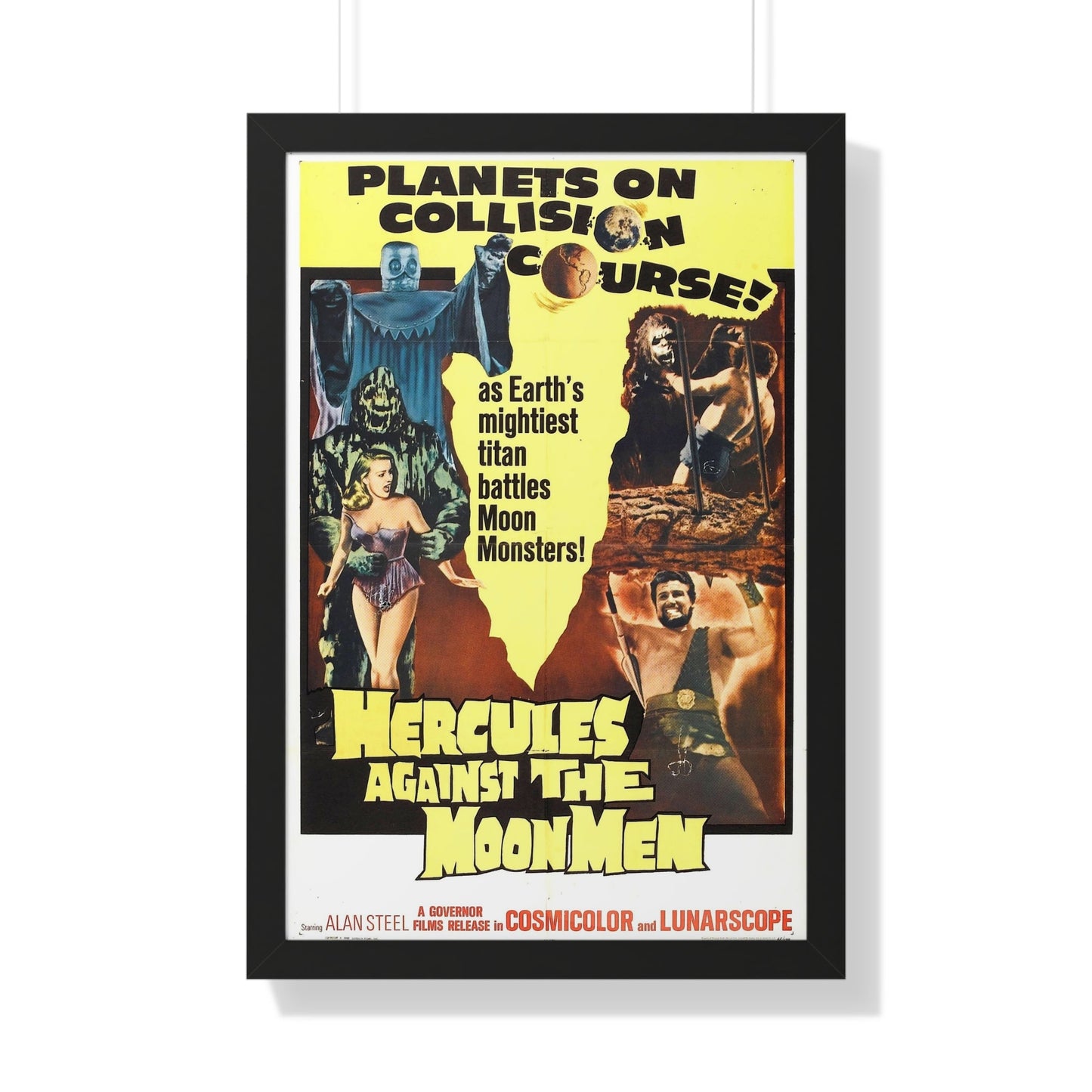 HERCULES AGAINST THE MOON MEN 1964 - Framed Movie Poster-20" x 30"-The Sticker Space