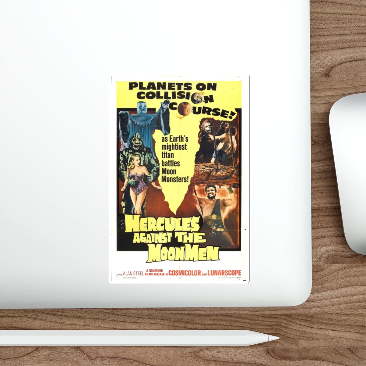 HERCULES AGAINST THE MOON MEN 1964 Movie Poster STICKER Vinyl Die-Cut Decal-The Sticker Space