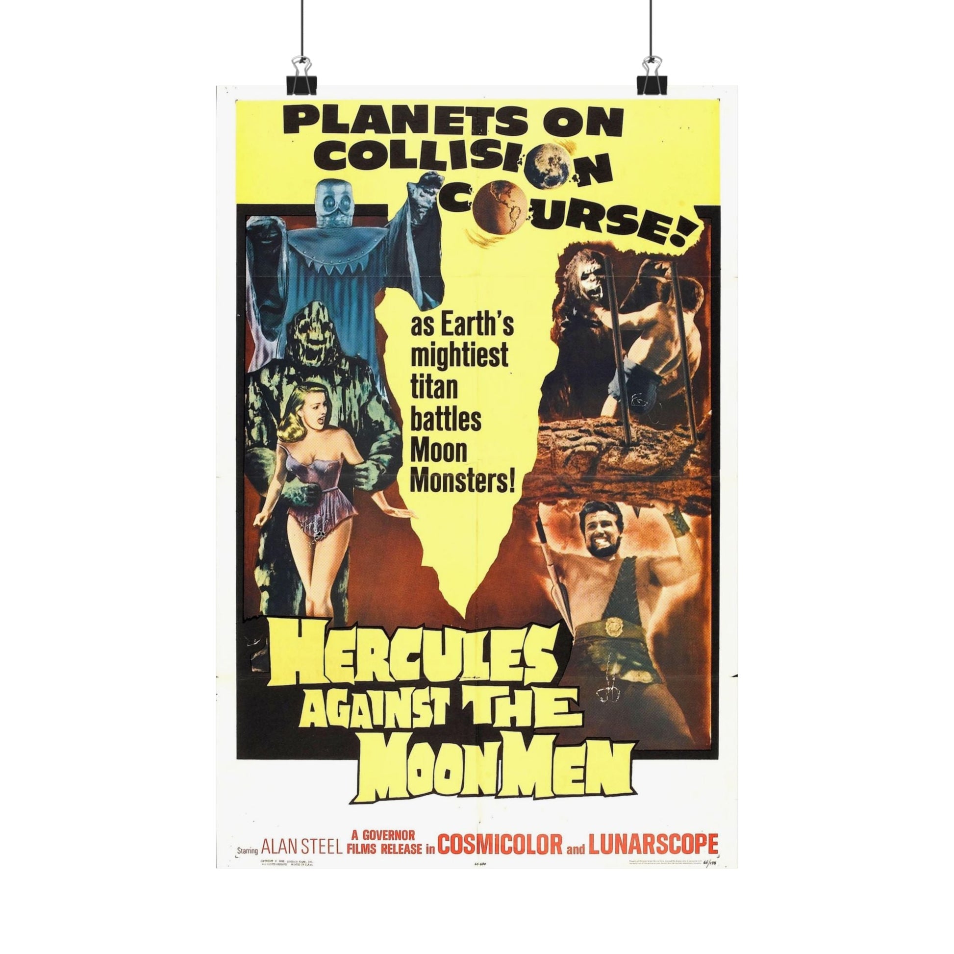 HERCULES AGAINST THE MOON MEN 1964 - Paper Movie Poster-12″ x 18″-The Sticker Space