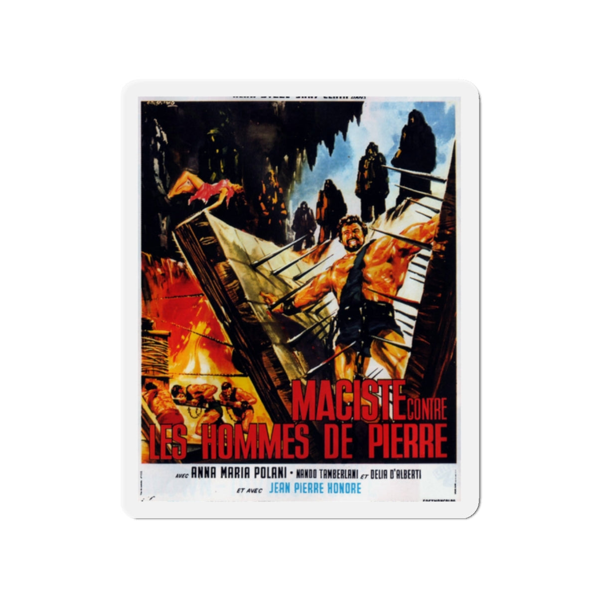 HERCULES AGAINST THE MOON MEN (2) 1964 Movie Poster - Die-Cut Magnet-2" x 2"-The Sticker Space