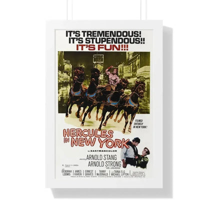 HERCULES IN NEW YORK 1969 - Framed Movie Poster 16″ x 24″ White - The Sticker Space