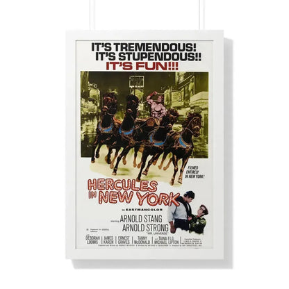 HERCULES IN NEW YORK 1969 - Framed Movie Poster 20" x 30" White - The Sticker Space